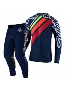 CONJUNTO TROY LEE DESIGNS 2021 SE PRO AIR SECA 2.0 - NAVY / LARANJA